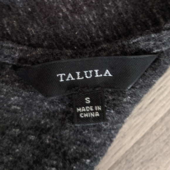 Talula Dark Grey Tartine Long Sleeve Dress Small - Picture 5 of 7